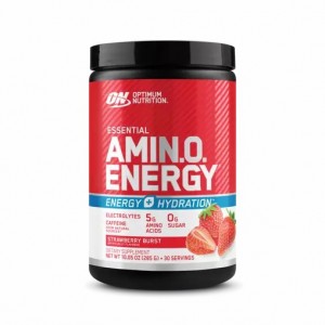 Optimum Nutrition Essential AMIN.O. ENERGY + Electrolytes Strawberry Burst 0.63 lb (30 Servings) Malaysia | 401JBYTPA