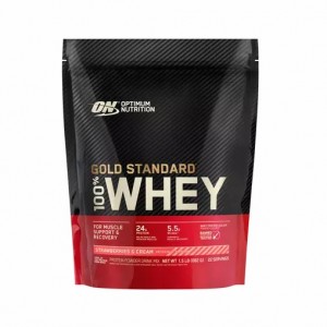 Optimum Nutrition GOLD STANDARD 100% WHEY™ Strawberries & Cream 1.5 lb (22 Servings) Malaysia | 079ZWBRQE