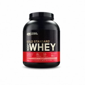 Optimum Nutrition GOLD STANDARD 100% WHEY™ Strawberries & Cream 5 lb (73 Servings) Malaysia | 987GBDMEX