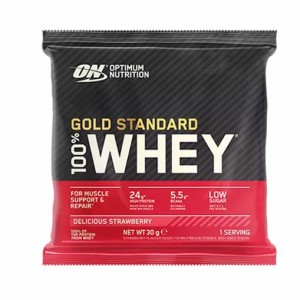 Optimum Nutrition Gold Standard 100% Whey Powder Sachets Delicious Strawberry 1 sachet (30 grams) Malaysia | 826RUEICY