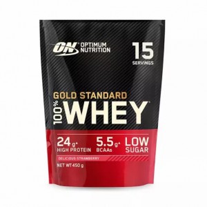 Optimum Nutrition Gold Standard 100% Whey Protein Powder Delicious Strawberry 450 grams (15 Servings) Malaysia | 725OLJSKI