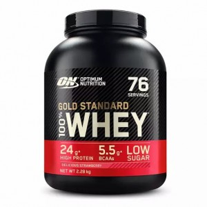 Optimum Nutrition Gold Standard 100% Whey Protein Powder Delicious Strawberry 2.28 kg (76 Servings) Malaysia | 075FVRKMT