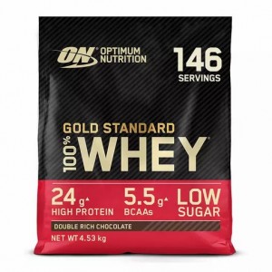 Optimum Nutrition Gold Standard 100% Whey Protein Powder Double Rich Chocolate 4.53 kg (146 Servings) Malaysia | 340ENOBLI