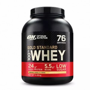 Optimum Nutrition Gold Standard 100% Whey Protein Powder French Vanilla 2.28 kg (76 Servings) Malaysia | 631QCZOEK