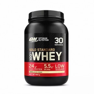 Optimum Nutrition Gold Standard 100% Whey Protein Powder Vanilla Ice Cream 900 grams (30 Servings) Malaysia | 045JQYSHM