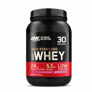 Optimum Nutrition Gold Standard 100% Whey Protein Powder White Chocolate Raspberry 900 grams (30 Servings) Malaysia | 478VXDLPI