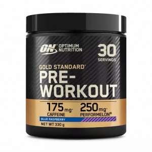 Optimum Nutrition Gold Standard Pre-Workout Blue Raspberry 330 grams (30 Servings) Malaysia | 216ENOZGH