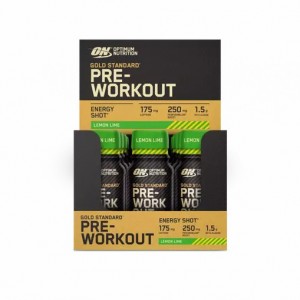 Optimum Nutrition Gold Standard Pre-Workout Shot Lemon Lime 720 ml (12 pieces) Malaysia | 941GHOEXK