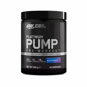 Optimum Nutrition Platinum Pump Pre-workout Blue Raspberry 380 grams (20 Servings) Malaysia | 685VHRBCD