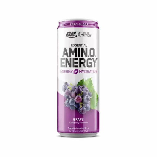 Optimum Nutrition ESSENTIAL AMIN.O. ENERGY+ Electrolytes Sparkling Grape 355ml * 12 Cans (12 Servings) Malaysia | 194TUEIDM