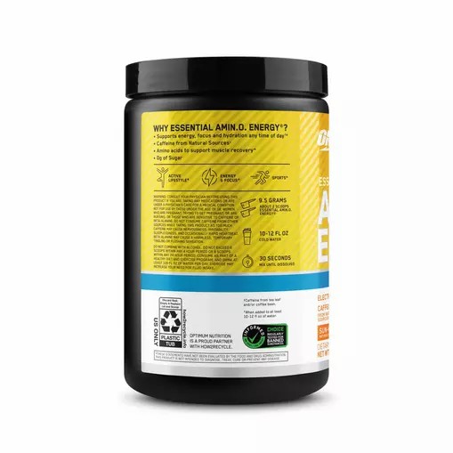 Optimum Nutrition Essential AMIN.O. ENERGY + Electrolytes *new* Sun-kissed Citrus 0.63 lb (30 Servings) Malaysia | 047JMGEBQ