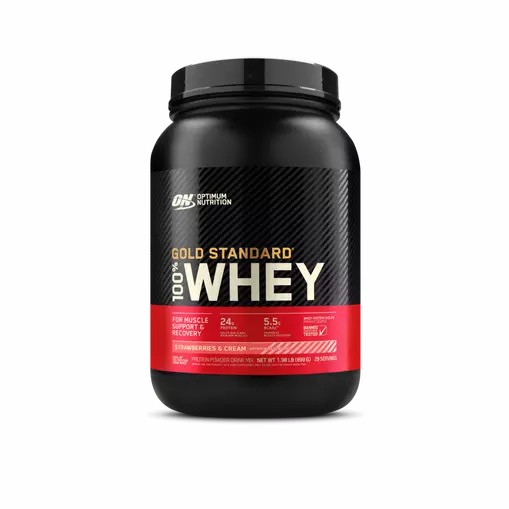 Optimum Nutrition GOLD STANDARD 100% WHEY™ Strawberries & Cream 2 lb (29 Servings) Malaysia | 682XZSDGL