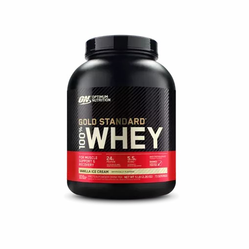 Optimum Nutrition GOLD STANDARD 100% WHEY™ Vanilla Ice Cream 5 lb (73 Servings) Malaysia | 763QJRDSA