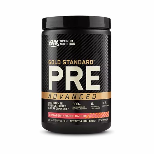 Optimum Nutrition GOLD STANDARD® Pre Advanced Strawberry Mango Daiquiri 0.88 lb (20 Servings) Malaysia | 017QFUKIY