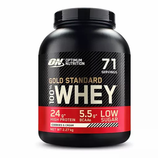 Optimum Nutrition Gold Standard 100% Whey Protein Powder Cookies & Cream 2.27 kg (71 Servings) Malaysia | 980LFMRKG