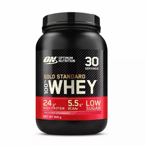 Optimum Nutrition Gold Standard 100% Whey Protein Powder Delicious Strawberry 900 grams (30 Servings) Malaysia | 687PQUHFY