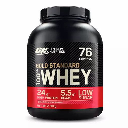 Optimum Nutrition Gold Standard 100% Whey Protein Powder Delicious Strawberry 2.28 kg (76 Servings) Malaysia | 075FVRKMT