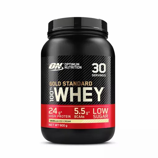 Optimum Nutrition Gold Standard 100% Whey Protein Powder Vanilla Ice Cream 900 grams (30 Servings) Malaysia | 045JQYSHM