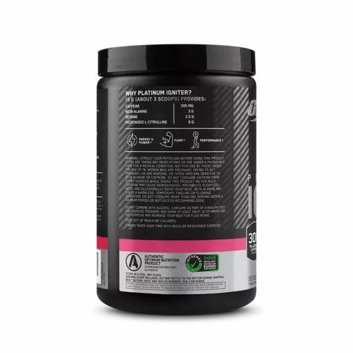 Optimum Nutrition Platinum Igniter Berry Lemonade Blast 0.84 lb (20 Servings) Malaysia | 309RJQCGD