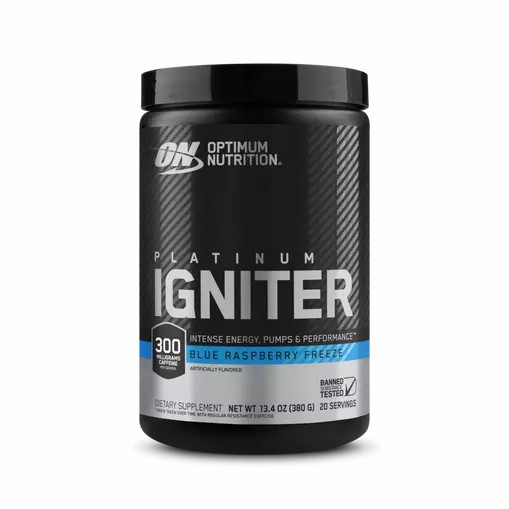 Optimum Nutrition Platinum Igniter Blue Raspberry Freeze 0.84 lb (20 Servings) Malaysia | 052ONPWBH