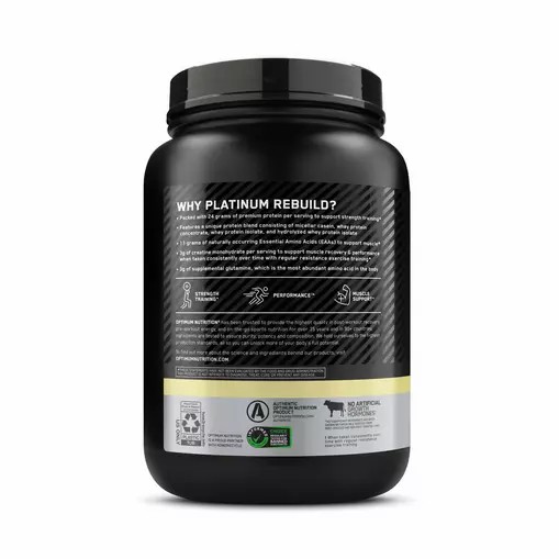 Optimum Nutrition Platinum Rebuild Vanilla Buttercream 1.63 lb (20 Servings) Malaysia | 163OEZNPM