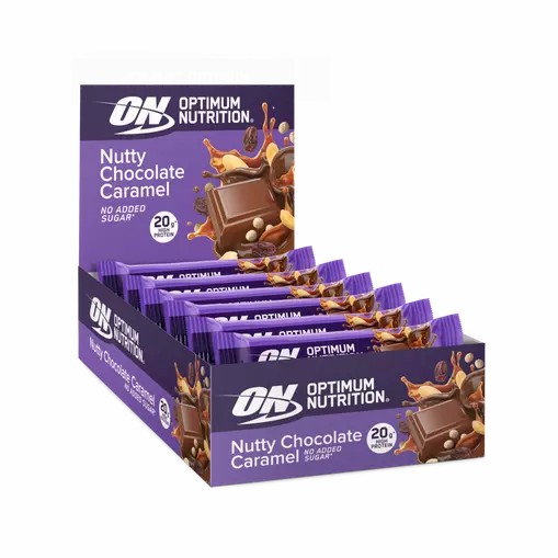 Optimum Nutrition Protein Bar Nutty Chocolate Caramel 700 grams (10 Bars) Malaysia | 803GWMJBL