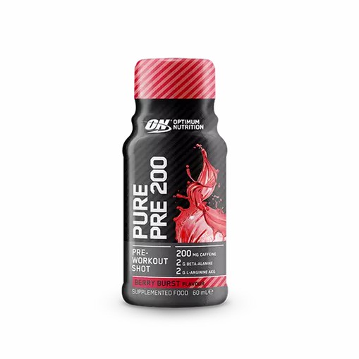 Optimum Nutrition Pure Pre 200 Pre-Workout Shot Berry 60ml (12 shots) Malaysia | 254JMYFVI