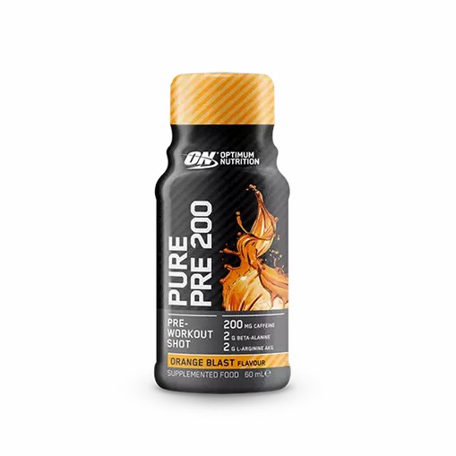 Optimum Nutrition Pure Pre 200 Pre-Workout Shot Orange 60ml (12 shots) Malaysia | 379JNXSLB