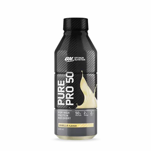 Optimum Nutrition Pure Pro 50 Vanilla 508ml (12 bottles) Malaysia | 425IZHBKY