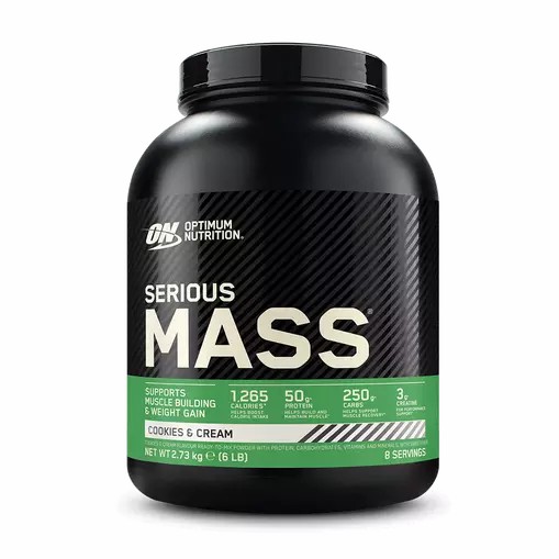 Optimum Nutrition Serious Mass Cookies & Cream 2.73 kg (8 Servings) Malaysia | 461QKEYDW